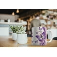 thumbnail image 6 of WIRESTER 11 Oz Ceramic Tea Cup Coffee Mug With Handgrip for Gifts, 2 Tone Purple Butterfly, 6 of 7
