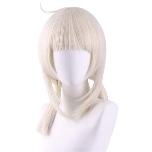 Gold Braids Double Ponytail Bangs Wig for Cosplay Klee Anime Wigs Halloween Party Wigs Platinum -