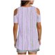 thumbnail image 3 of Algodón Fuera Del Hombro Tops para las Mujeres Blusas de Impresión de Manga Corta Cuello en V Top de Moda, Blusa de Verano Casual, 3 of 7