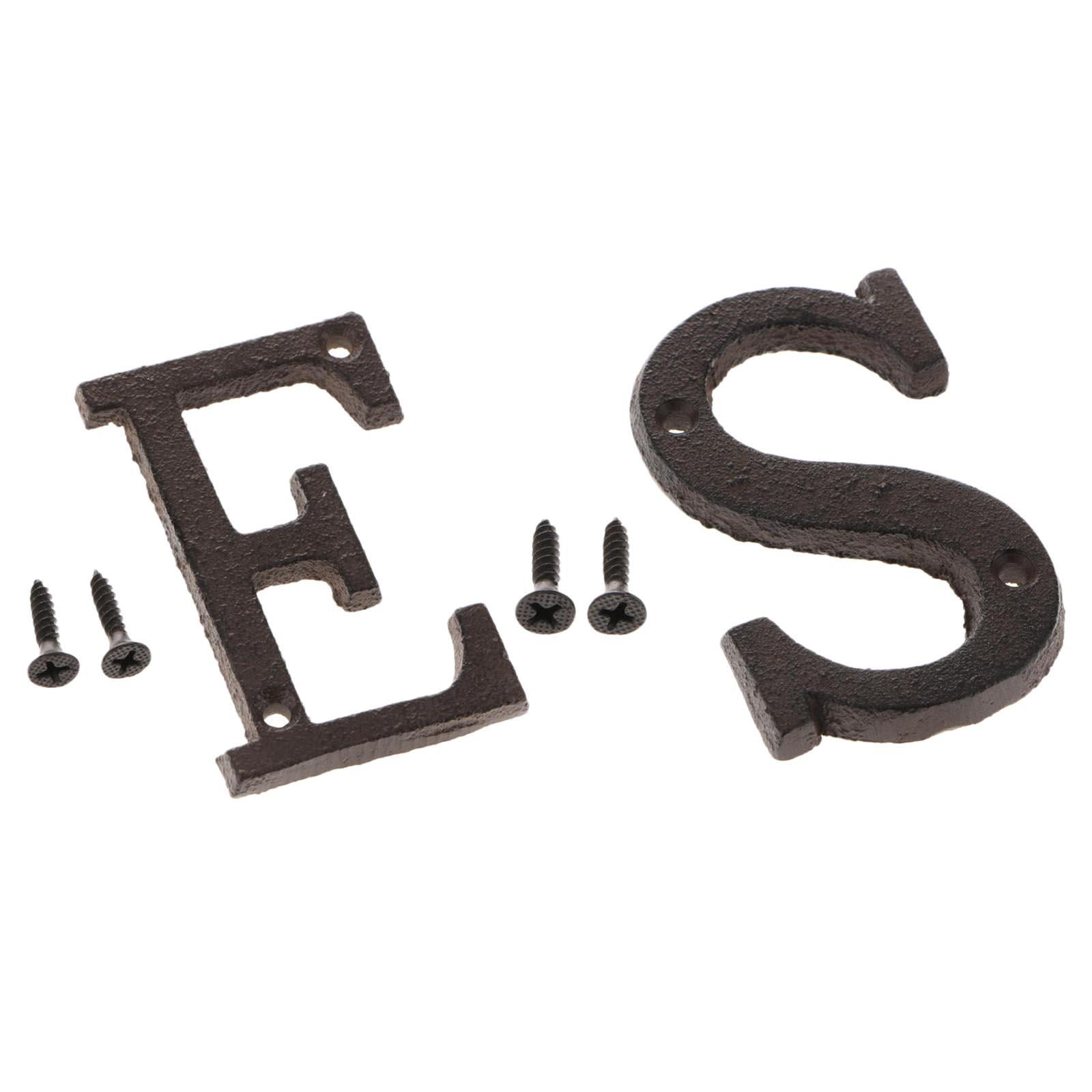 2 uds letras Thuis Huis Deur Yard Muur Brievenbus letras DIY Ijzer ...