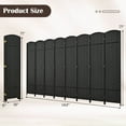 thumbnail image 3 of Costway 8-Panel Room Divider 6 FT Tall Folding Privacy Screen with Solid Wood Frame Black, 3 of 9