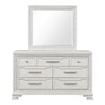 thumbnail image 2 of Furniture of America Gelbero Wood Dovetail 7-Drawer Dresser with Mirror in White, 2 of 8