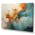 thumbnail image 2 of Designart "Blue Orange Bold Energy V" Abstract Collages Wall Art Living Room, 2 of 5