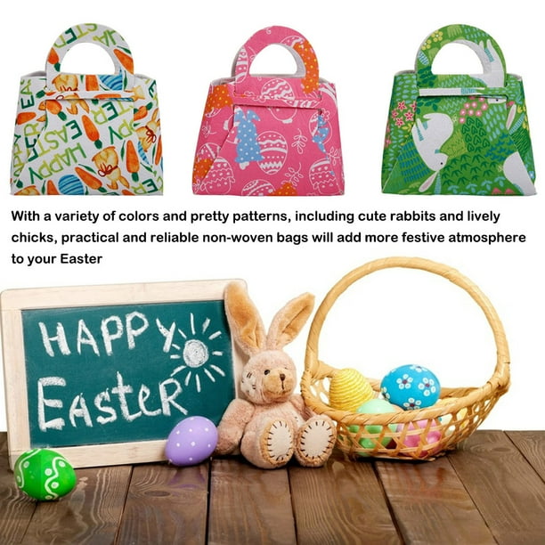 6 PIEZAS Bolsas De Regalo De Pascua, Bolsas De Tela No
