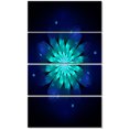 thumbnail image 2 of Fractal Flower Blue N Turquoise - Floral Art Canvas Print, 2 of 3