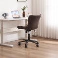 thumbnail image 7 of Kidol & Shellder Brown Desk Chair with Wheels, Adjustable Rocking Cozy PU Mid-Back Office Task Chair, 7 of 7
