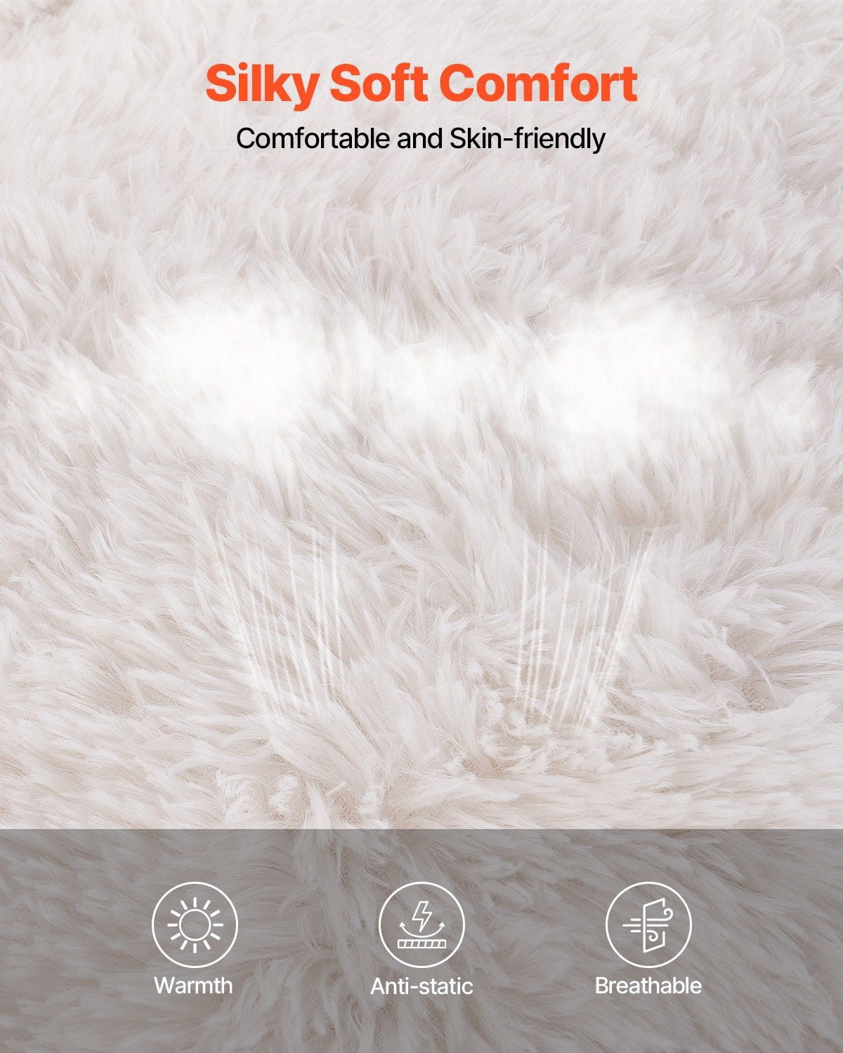 Fluffy Plush Bean Bag Chair with Armrests, High-Density Foam Support, Removable Zippered Cover, Ideal Relaxation Chair for Bedroom, Beige
