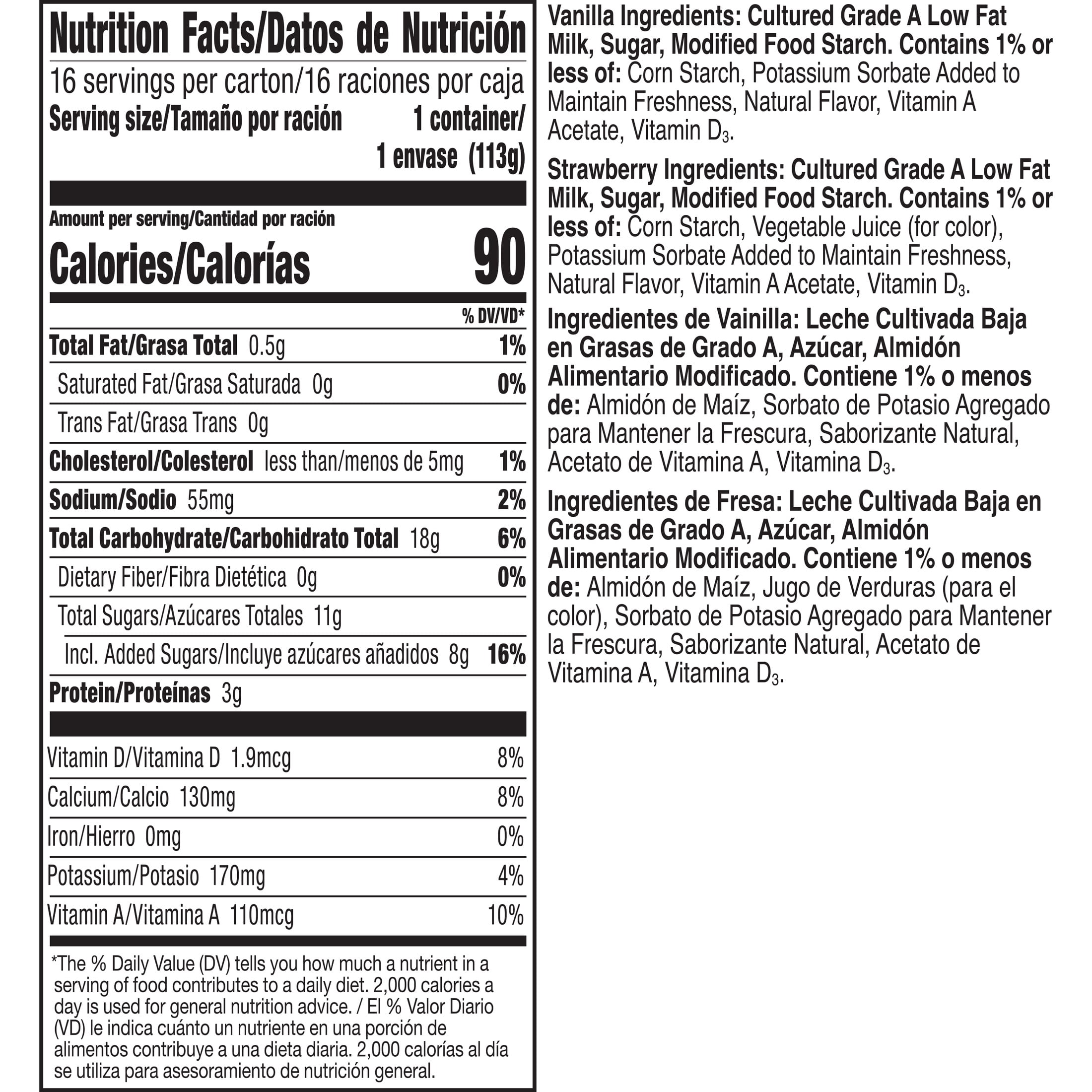 Yoplait Smooth Style Low Fat Yogurt Variety Pack, Gluten Free, Snack Cups, 16 Count, 64 oz