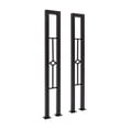 thumbnail image 5 of ToppiJoy 2Pcs U-Shaped Stair Handrail, Wrought Iron Hand Rails for Outdoor & Indoor Steps, Non-Slip Safety Support Poles for Porch Deck Loft(Black, Diamond), 5 of 11