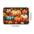thumbnail image 5 of syligr Pumpkin Maple Leave Fall Rugs for Outdoor Front Door, Halloween Doormat for Indoor Entryway Kitchen, Autumn Harvest Welcome Floor Mat for Home, Thanksgiving Non-Slip Mat, 16x24 Inch, 5 of 5
