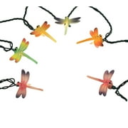 J. Hofert Co 10ct Dragonfly Summer Patio String Light Set Green Wire - Clear