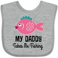 thumbnail image 3 of Inktastic Girls Fishing with Daddy Girls Baby Bib, 3 of 4