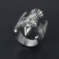 thumbnail image 2 of K-KED Vintage Flying Eagle Hawk Ring Stainless Steel Tribal Eagle Totem Freedom Ring-12, 2 of 6