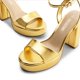 thumbnail image 3 of Sandalia DREAM PAIRS SDHS2423W Tacones Anchos Dorados 11 cm, 3 of 6