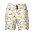 thumbnail image 5 of Rocae Rabbit And Milk Tea for Men's Swim Trunks Quick Dry With Two Side Pockets and One Lined Patch PocketMedium, 5 of 9