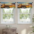 thumbnail image 2 of LALILO Kitchen Curtain Valance Dragonfly Brown Forest Small Rod Pocket Window Curtain 52"x 18" Set of 2, 2 of 7