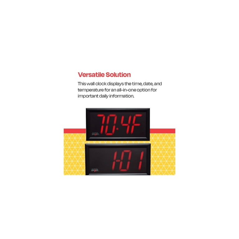 School Smart - 90525 LED Clock with Remote Control, High
