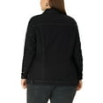 thumbnail image 3 of Unique Bargains Women's Plus Size Long Sleeve Button Front Washed Denim Jacket, 3 of 6