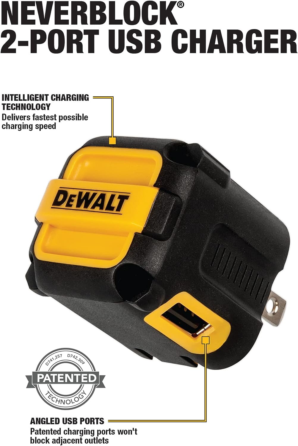 DeWalt 131 0849 DW2 USB Charger, 2-Port - Quantity 1