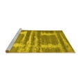 thumbnail image 2 of Ahgly Company Machine Washable Indoor Rectangle Oriental Yellow Industrial Area Rugs, 6' x 9', 2 of 4