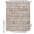 thumbnail image 2 of Vintage Farmhouse Waterproof Fabric Shower Curtain,Country Retro Beige Wooden Grain Waterproof Fabric Shower Curtain for Bathroom Curtains Bathtubs Shower Curtains with 12 Hooks Extra Long 72x84, 2 of 8