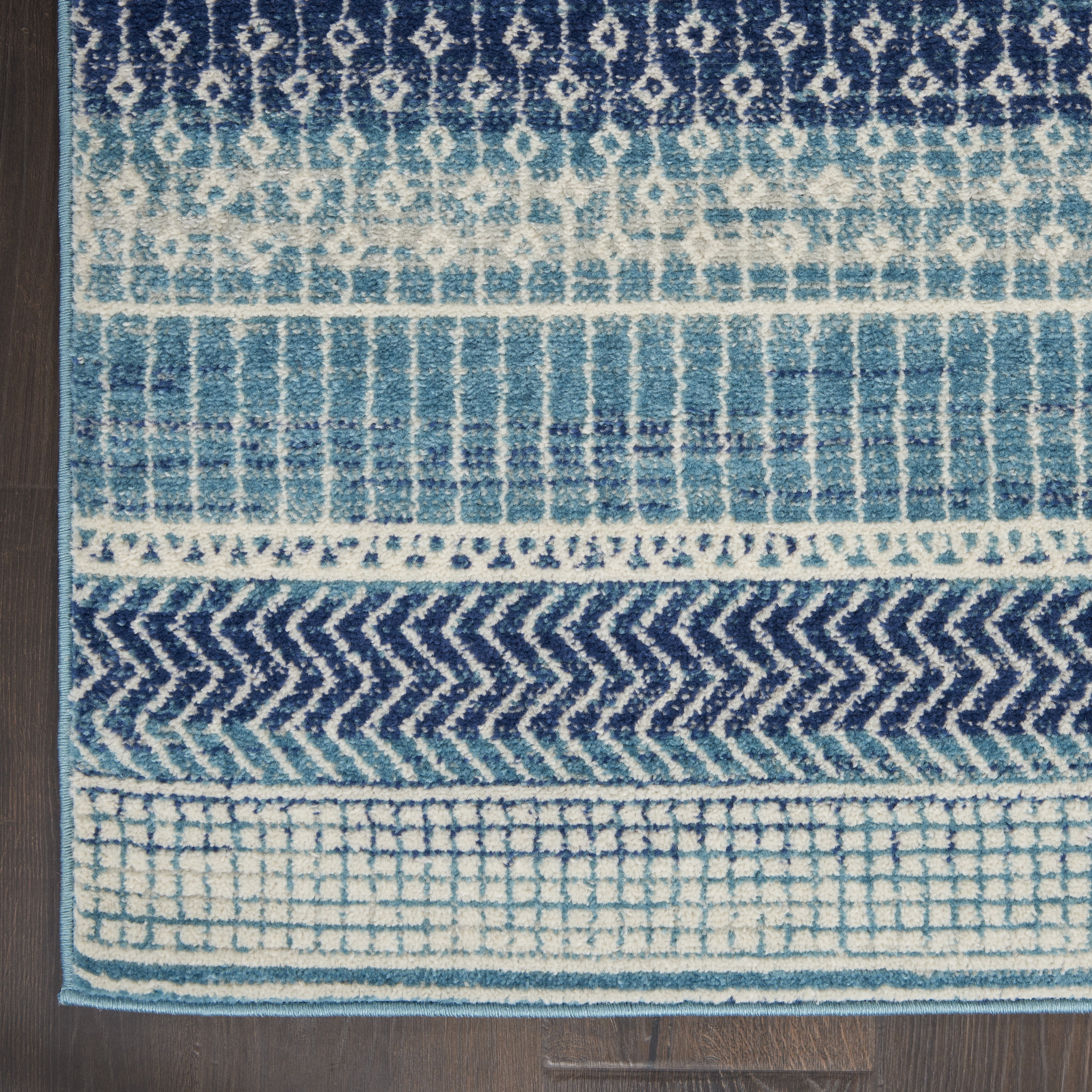 Nourison Passion Bohemian Navy Blue 8' x  10' Area Rug, (8x10)