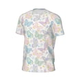 thumbnail image 6 of Wukai Colorful Butterfly Print Men's Short-Sleeved Mesh T-Shirt,Quick-Dry Short Sleeve Workout T-Shirt-X-Small, 6 of 8