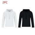thumbnail image 2 of YLSDY 2-Pack Men's Hoodies Classic Lightweight Long Sleeve Pullover Hoodie with Pocket 2025 Trendy Drawstring Sweatshirts White L, 2 of 8