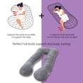 thumbnail image 3 of QUEEN ROSE Pregnancy Pillows, U Shaped Full Body Pillow for Sleeping Support, 55 Inch Maternity Pillow for Pregnant Women with Removable Velvet Cover, Grey, 3 of 11