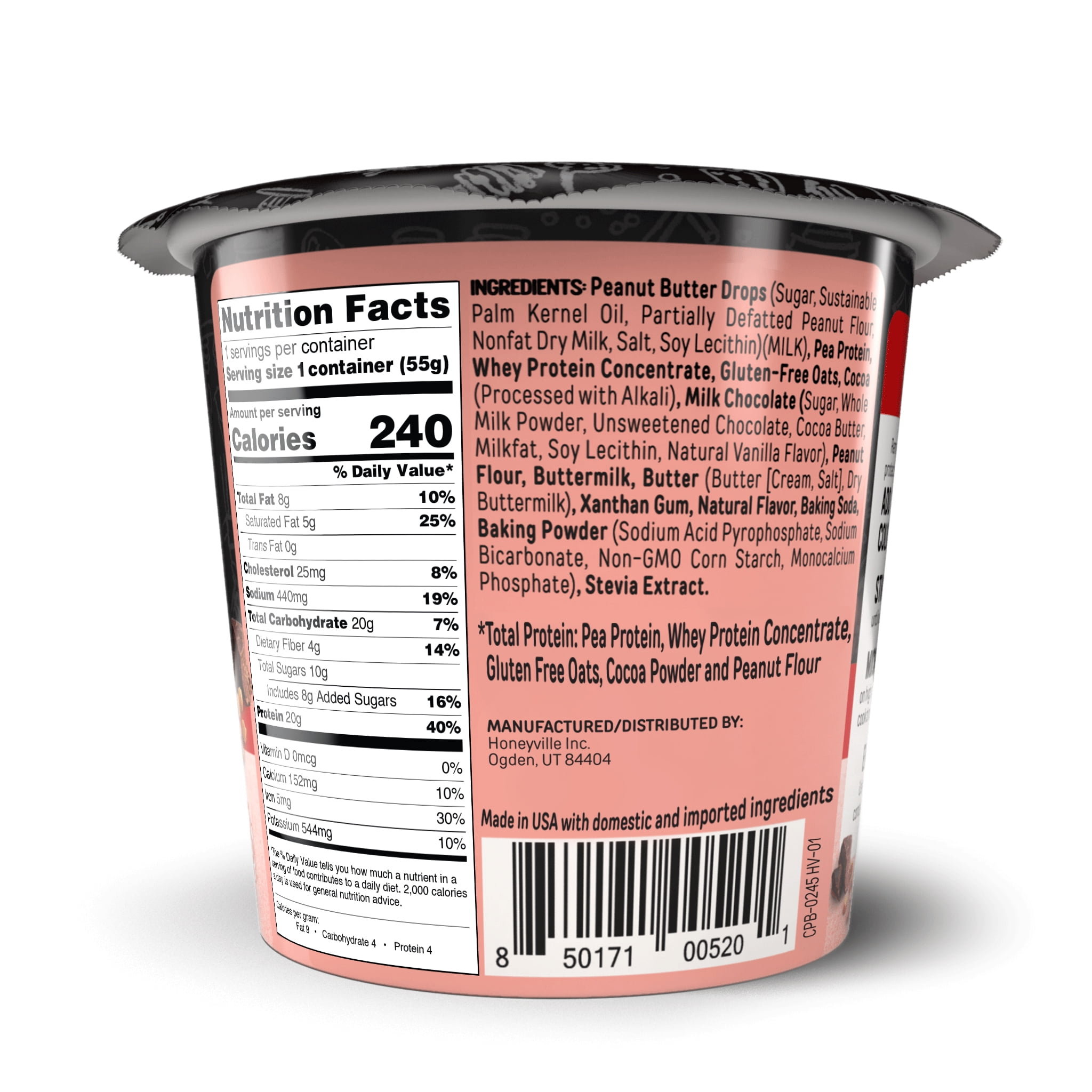 FlapJacked - Mighty Muffin with Probiotics Chocolate Peanut Butter - 1.94 oz.