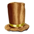 thumbnail image 3 of Kuntesetty Top Hat Gentleman Costume Accessory Black Magician Butler Funny Magician Hat Brown, 3 of 9