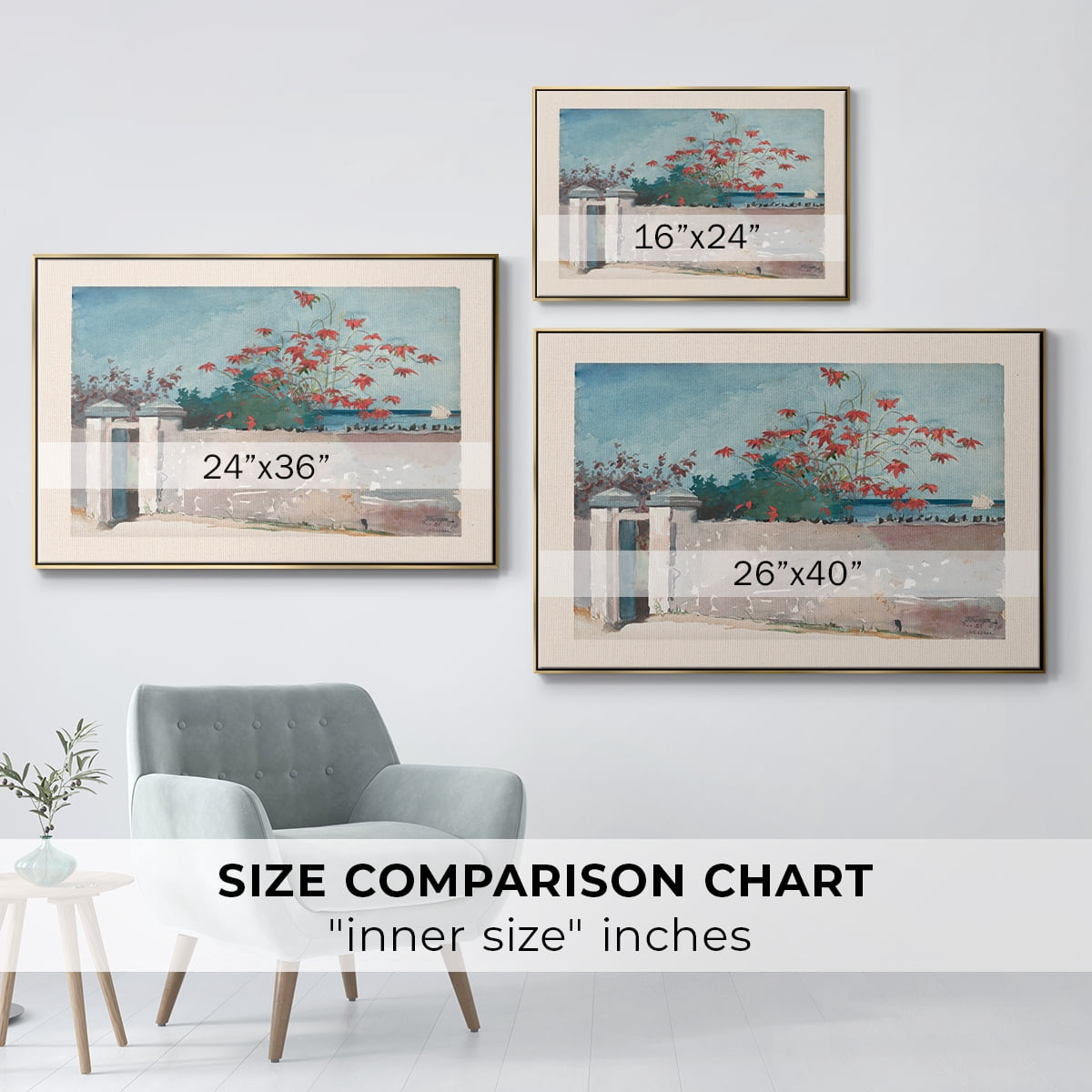 Vintage Botanical Print-LXX By Wexford Home Framed in Gold Wood Gallery Wrapped Canvas 27 in. x 41 in.