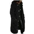thumbnail image 2 of Cardigan for Women Zpanxa Hood Cardigan for Women, Plus Size Winter Warm Sweater Outwear, Single Breasted Long Sleeves Coat with Pocket Black 5XL, 2 of 4
