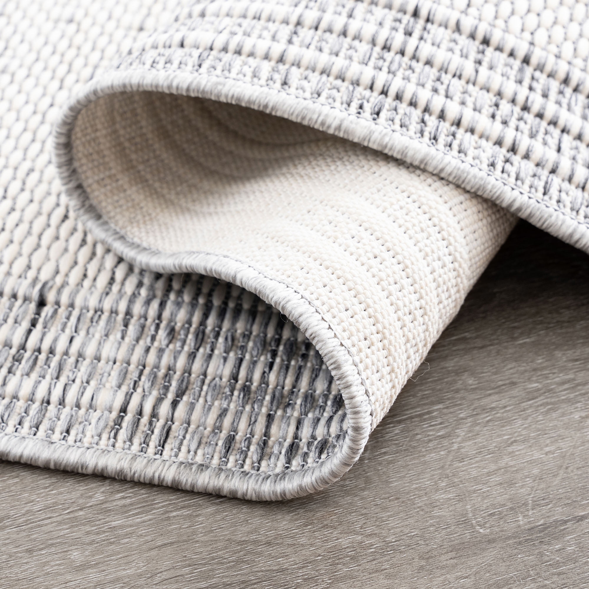 Bliss Rugs Bailey Transitional 2' x 3' Gray and White Indoor Outdoor Area Rug