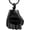 Black, variant on Punk Style Fist Cremation Jewelry for Ashes for Human Boxing Glove Keepsake Pendant Jewellery Memorial Urns Necklace for Women Men