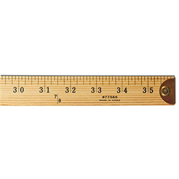 CHARLES LEONARD CHL77565 1.8&quot; Selected Woodand Yardstick with A Multiple Coat
