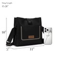 thumbnail image 3 of Wrangler Western Women Crossbody Bucket Purse Large Leather Shoulder Bag with Adjustable Strap, Black, 3 of 7