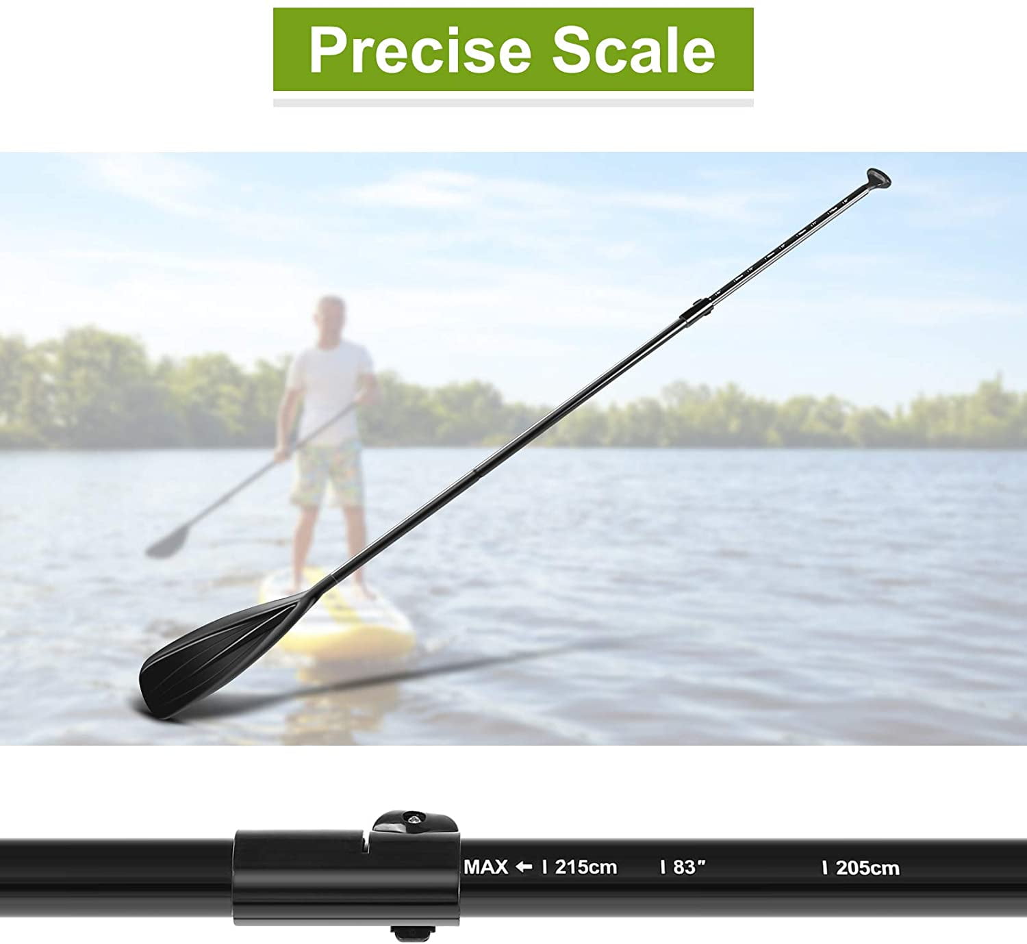 Canoe Paddle Telescoping And Single Paddle Boat Oars Aluminum Adjustable Paddle 