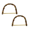 thumbnail image 1 of EeaseMX 2 asas de bambú para bolso, hechas a mano, tipo D, para accesorios (aprox. 14,5 cm, color café)., 1 of 7