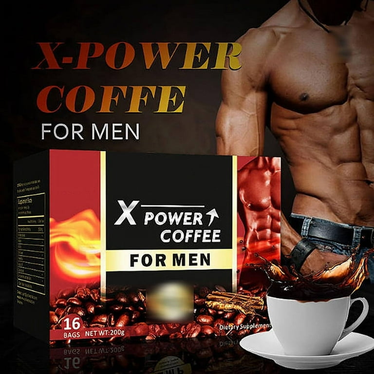 X Power Coffee for Men, X Power Coffee for Men Ginseng Maca, Boost