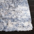 thumbnail image 3 of SAFAVIEH Berber Major Abstract Shag Area Rug, Ivory/Blue, 6' x 9', 3 of 11