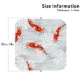 thumbnail image 2 of Lsque Koi Fish Corals,Spring Summer Pattern 4" Drink Coasters Set of 4, PVC Leather Absorbent Coasters, Table Coaster Set Decorative Coffee Cup Coasters Housewarming Gift -Square, 2 of 6