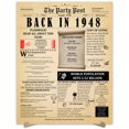thumbnail image 1 of 76th Birthday Party Decor Poster 76 Years Ago Back In 1948, 1 of 5