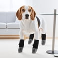 thumbnail image 6 of Unique Bargains 4 Pcs Non-Slip Multi-Use Dog Socks with Reflective Tapes Gray XL, 6 of 7