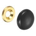 thumbnail image 1 of Uxcell 20 Pcs 16.8mm Tapas Decorativas para Clavos, Tapas de Tornillo de Aleación de Zinc, Negras, 1 of 7