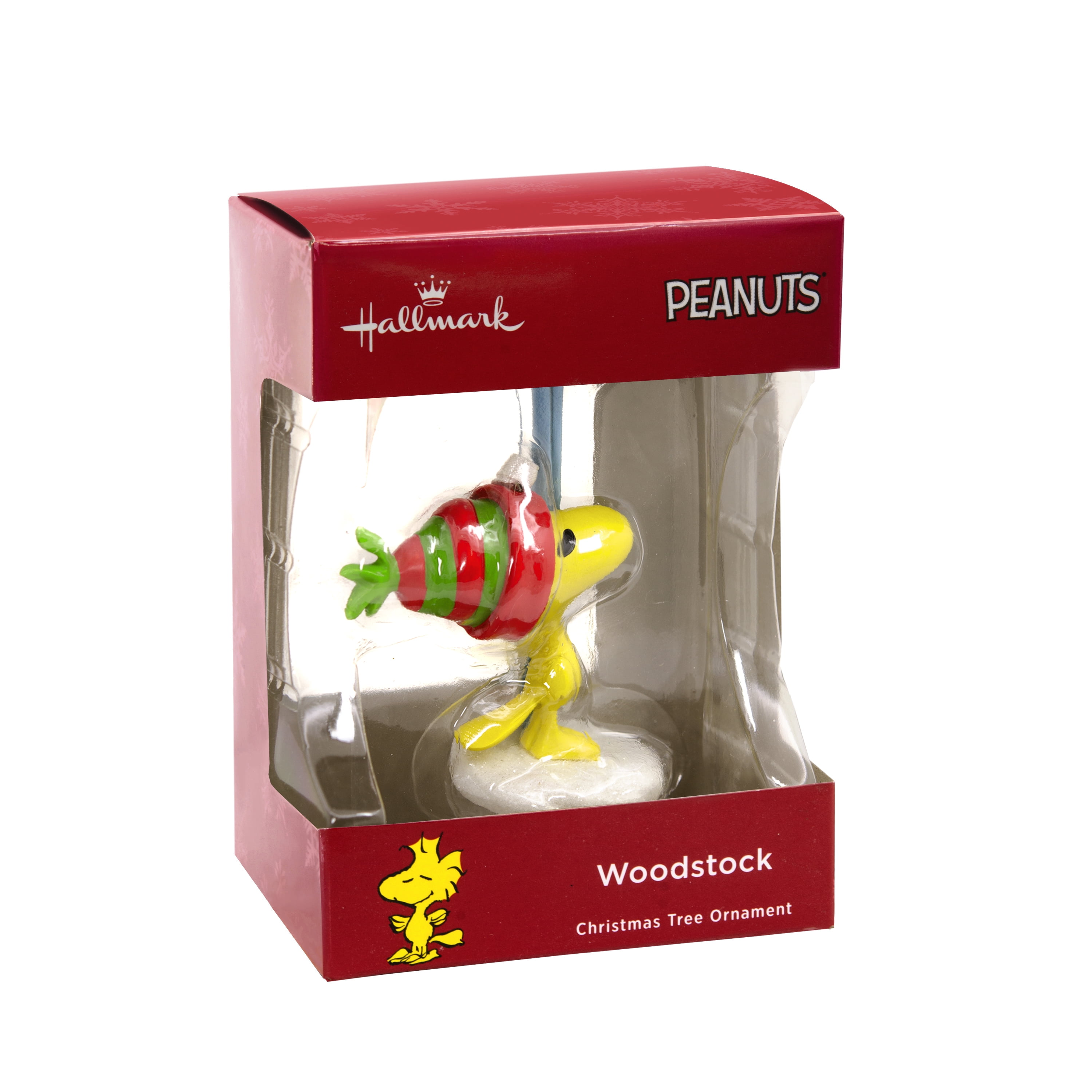 Hallmark Red Box Ornament Woodstock With Skiis Peanuts