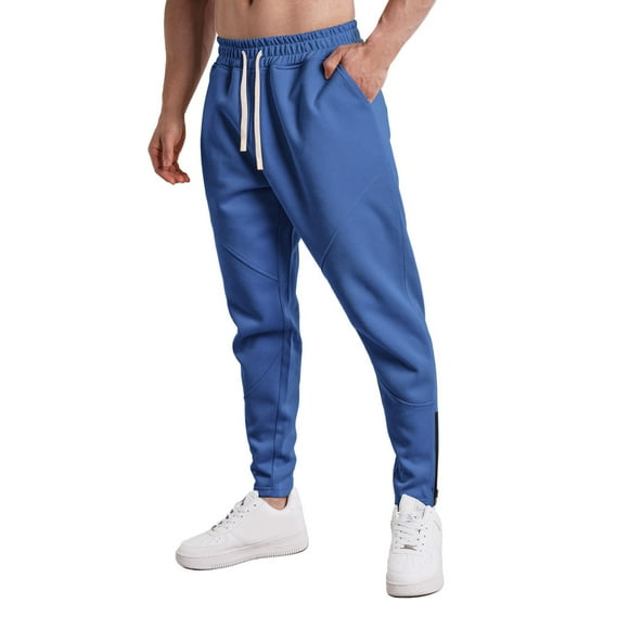 Wyzesi Plus Size Pants for Men White Men's Color Block Hiking Trousers Windproof Work Trousers Warm Lined Trekking Trousers with Pockets Men's Outdoor Fitness Softshell Trousers Male Christmas Clothes
