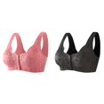thumbnail image 1 of (2-Pack) Rinsvye Bra for Women Comfortable Wireless Bras for Women Convenient Front Close Button Bra Womens Bras for Older Women one Shoulder Sports Bras for Women No Underwire, 1 of 5