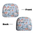 thumbnail image 3 of 2 PCS Car Headrest Cover, Rose Flowers Blue a Soft Car Seat Head Rest Cover Protector Interior Car Accessories Seat Covers for Cars Truck Auto Only Covers, 3 of 8