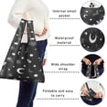 thumbnail image 5 of 5 Pack Foldable Shopping Bag,Black Halloween Occult Patterns Reusable Grocery Bags with Pockets,Large Reusable Tote Bags with Handles Waterproof & Lightweight, 5 of 6